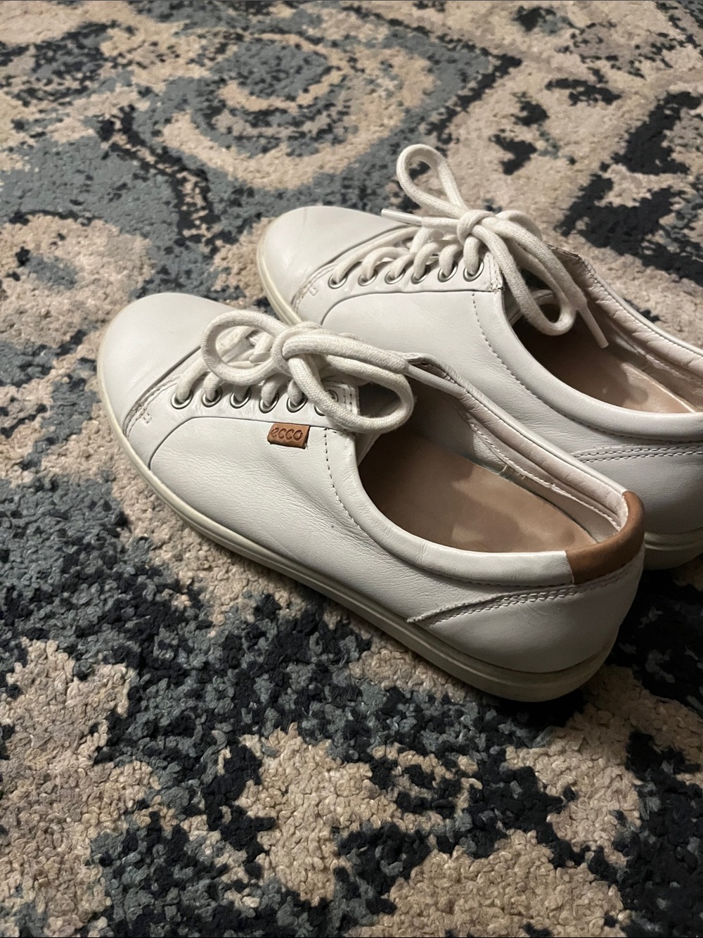 Ecco Soft 7 White Leather Sneakers
